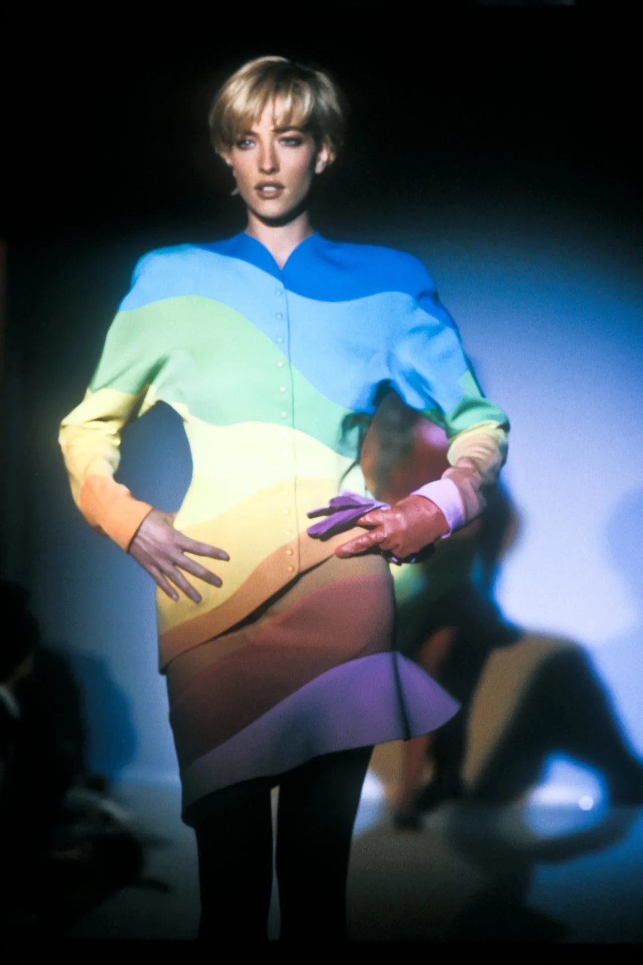 1990's Thierry Mugler Rainbow Jacket. Rent: £3000/Day