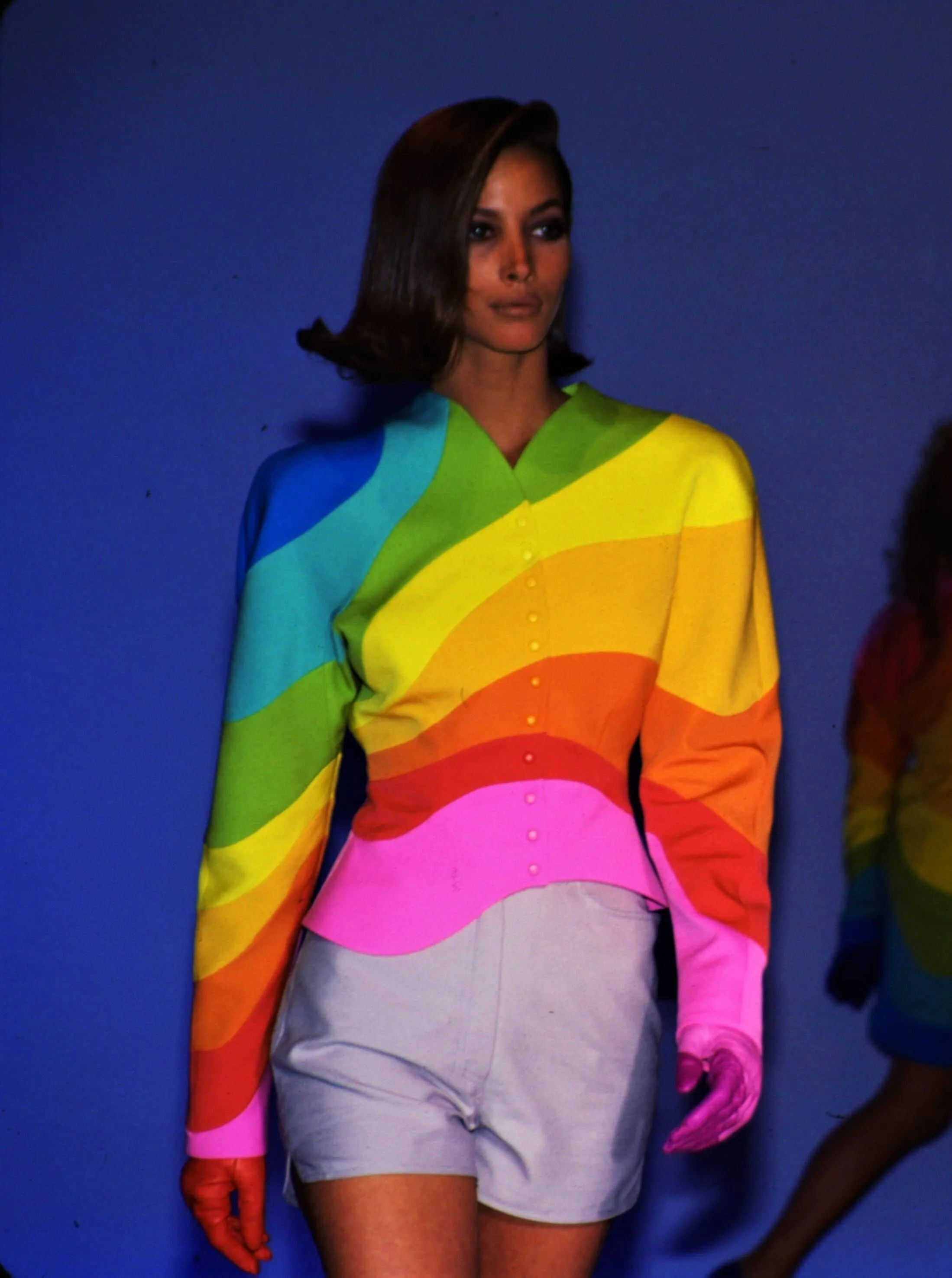 1990's Thierry Mugler Rainbow Jacket. Rent: £3000/Day