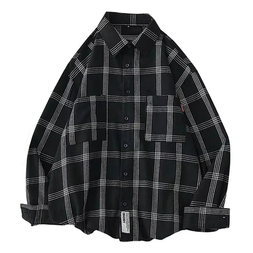 90s Style Plaid Oversized Shirt