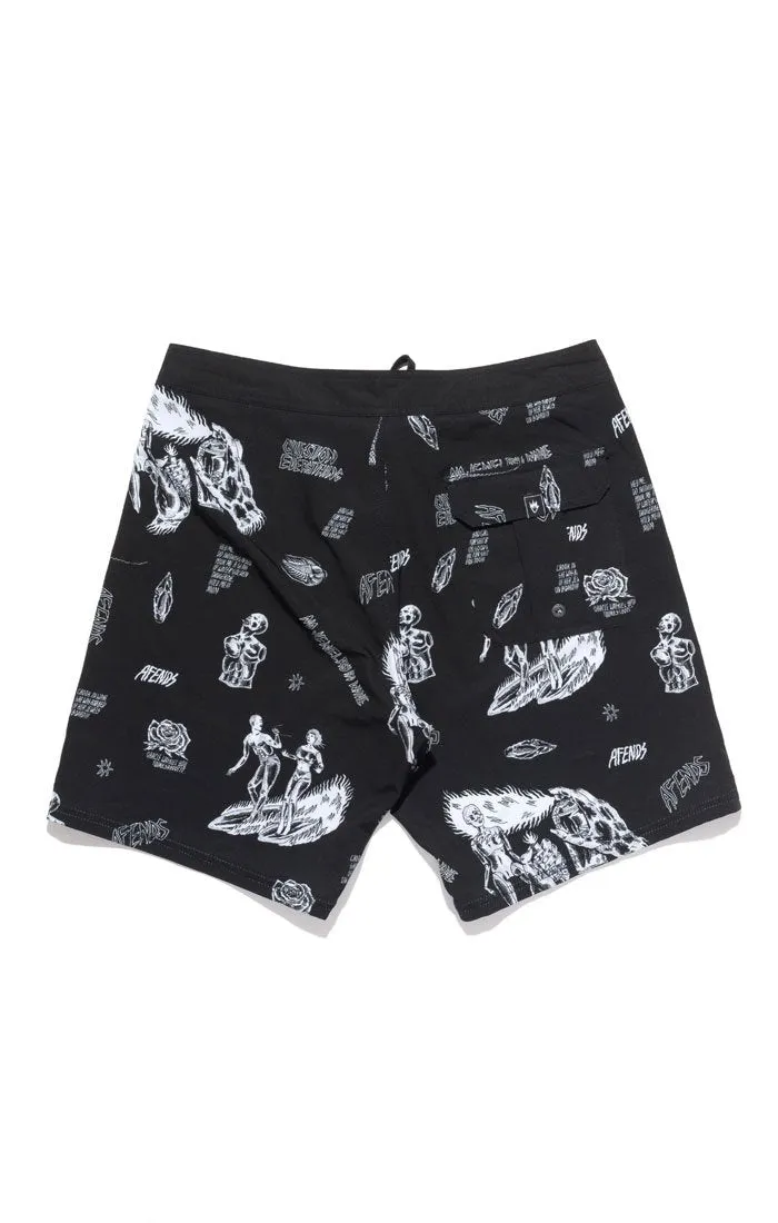 Afends Mens Grit - Fixed Waist Boardshort