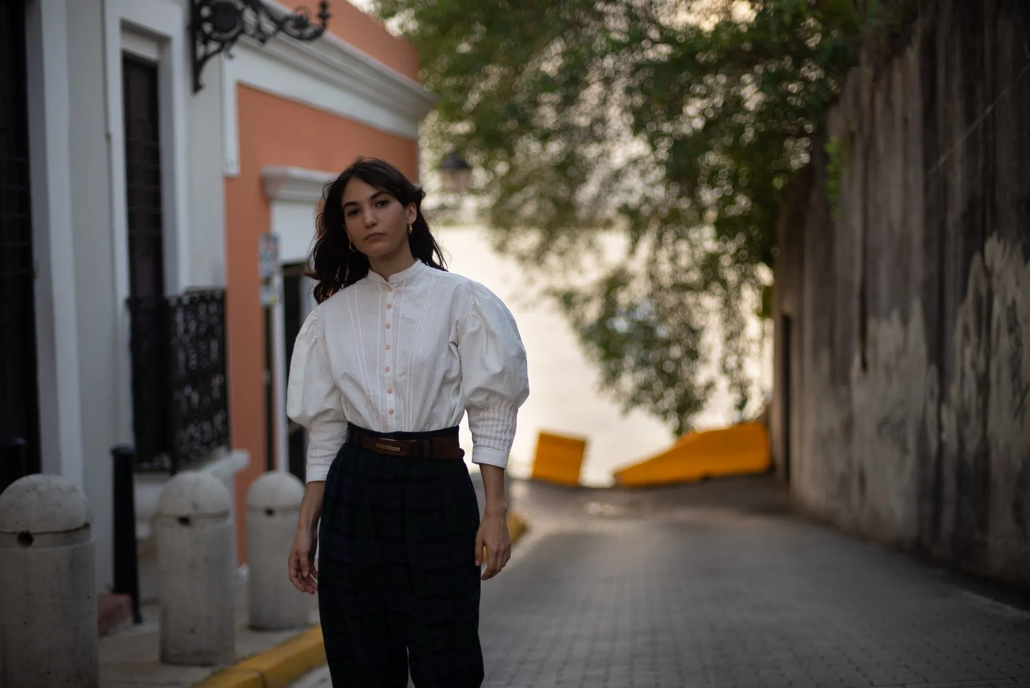 Alexandra blouse in antique cotton linen