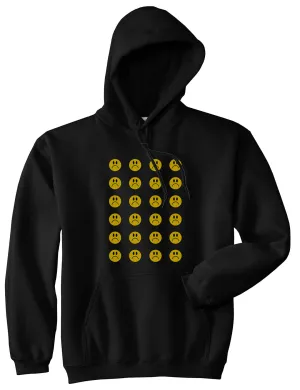 All Over Sad Face Mens Pullover Hoodie