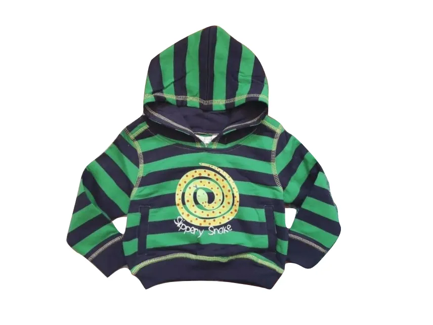 Animal Crazy Slippery Snake Striped Younger Boys Hooded Top