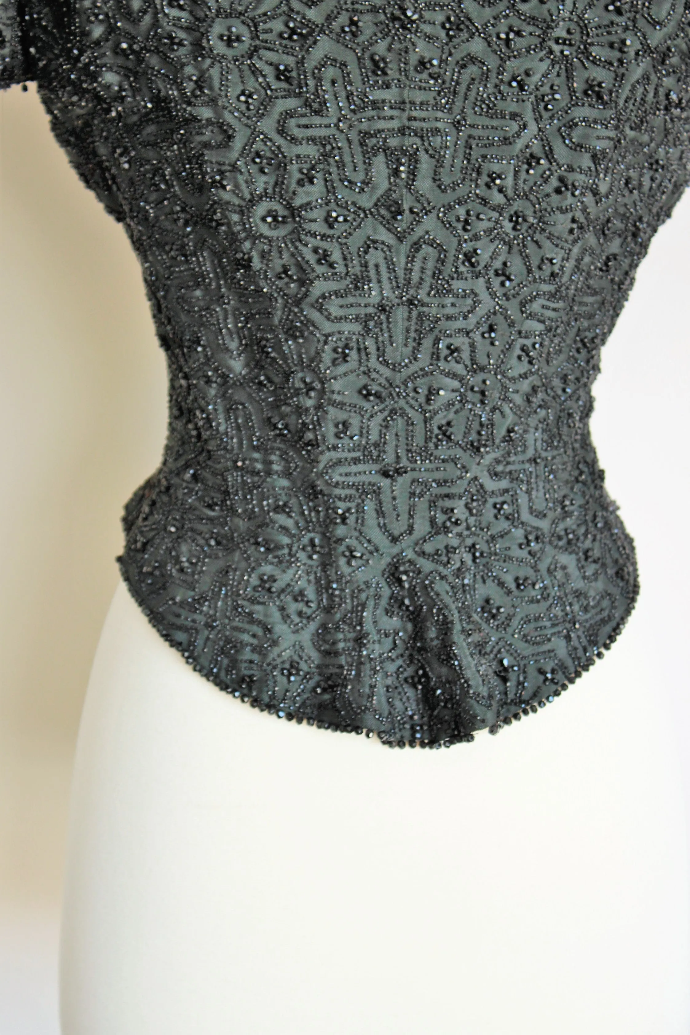 Antique Edwardian 1910s Short Corset Style Blouse