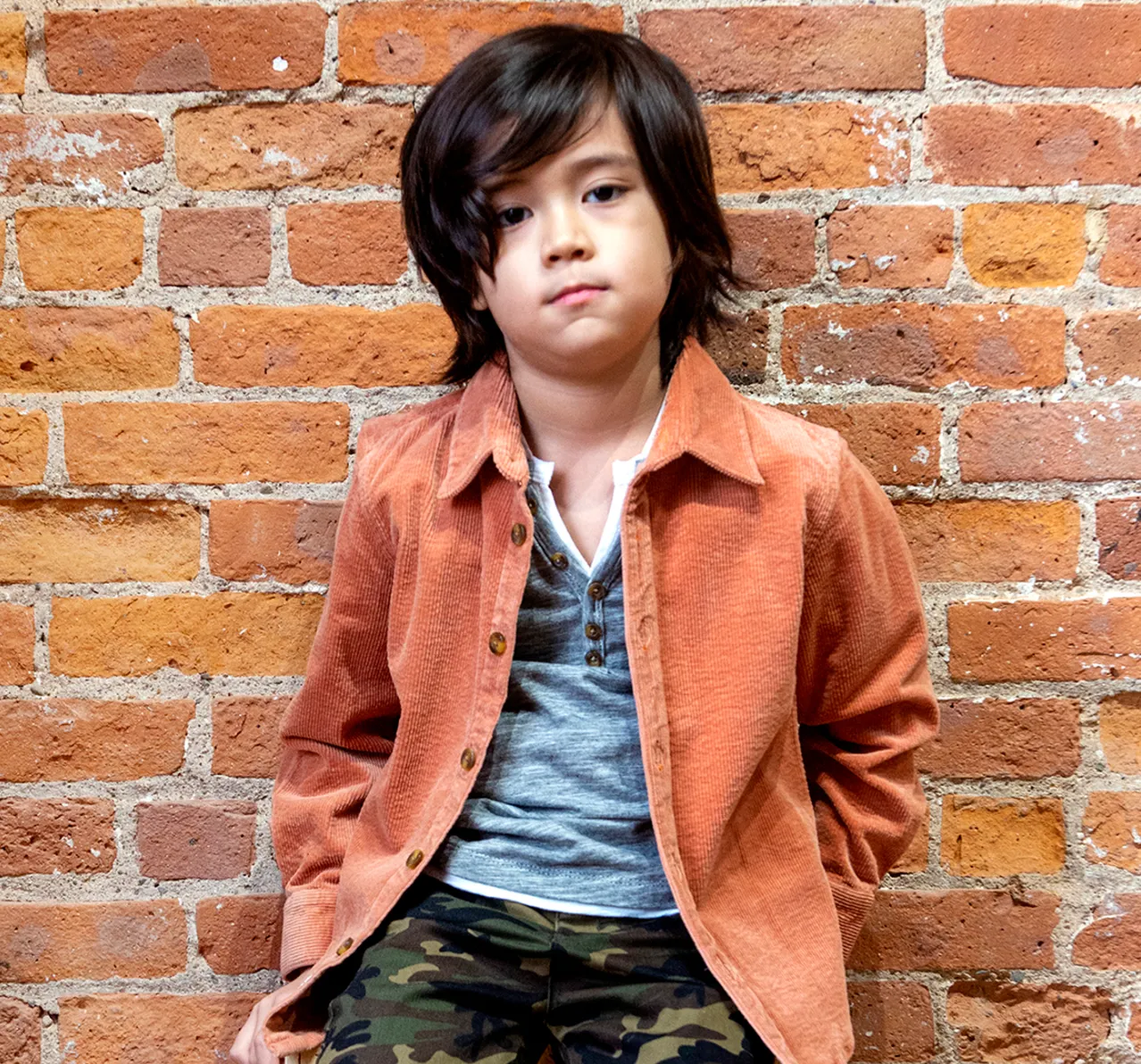 Appaman - Boys Bates Shirt in Clay Corduroy