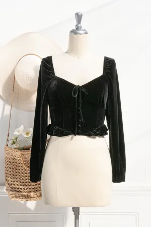 Aria Velvet Bustier Top