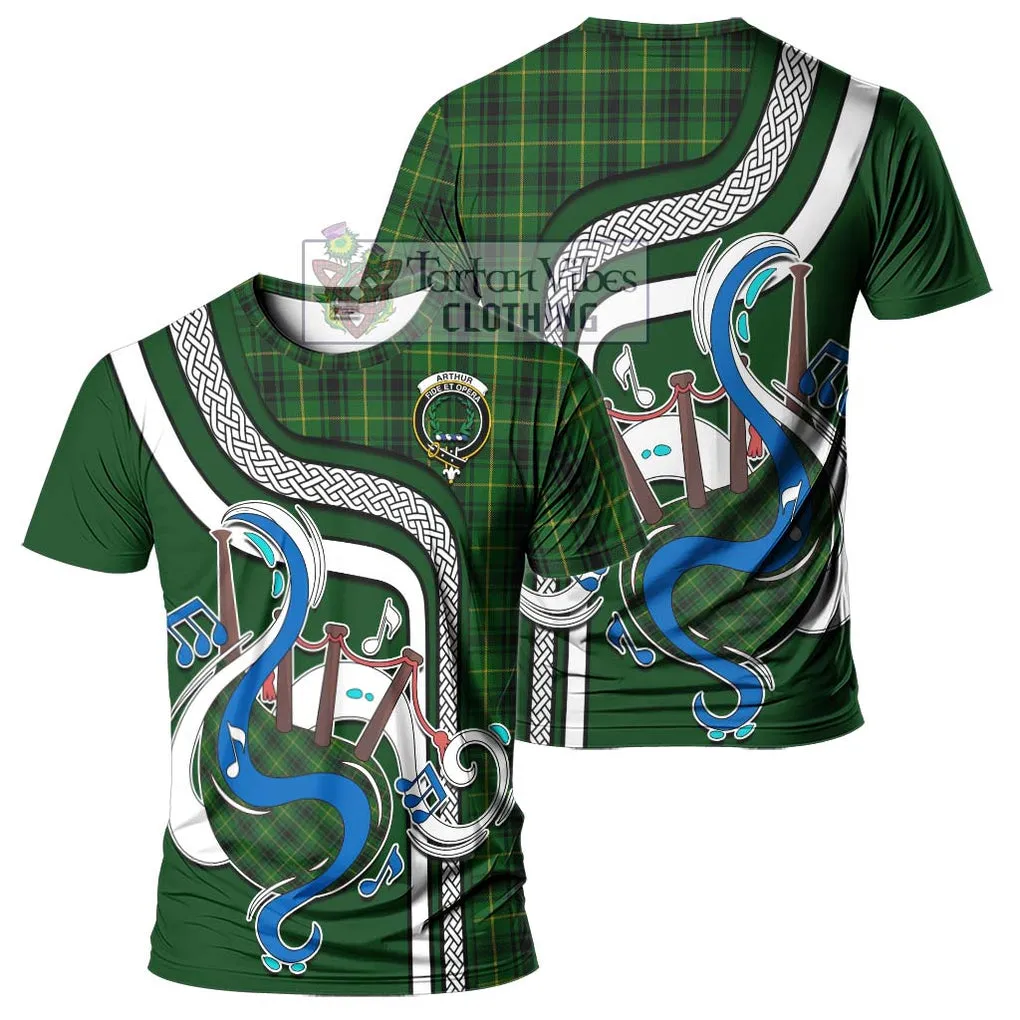 Arthur Tartan T-Shirt with Epic Bagpipe Style