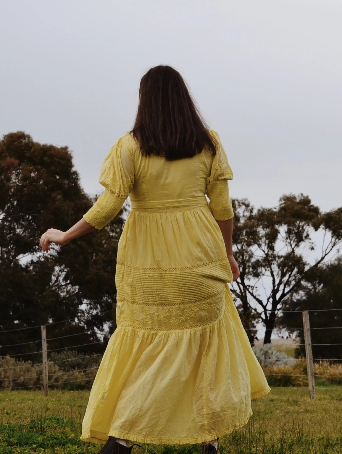 AUGUSTINE MAXI DRESS LEMON MERINGUE