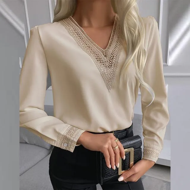 Autumn New Style Lace Long-Sleeved Shirt