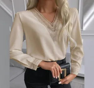 Autumn New Style Lace Long-Sleeved Shirt