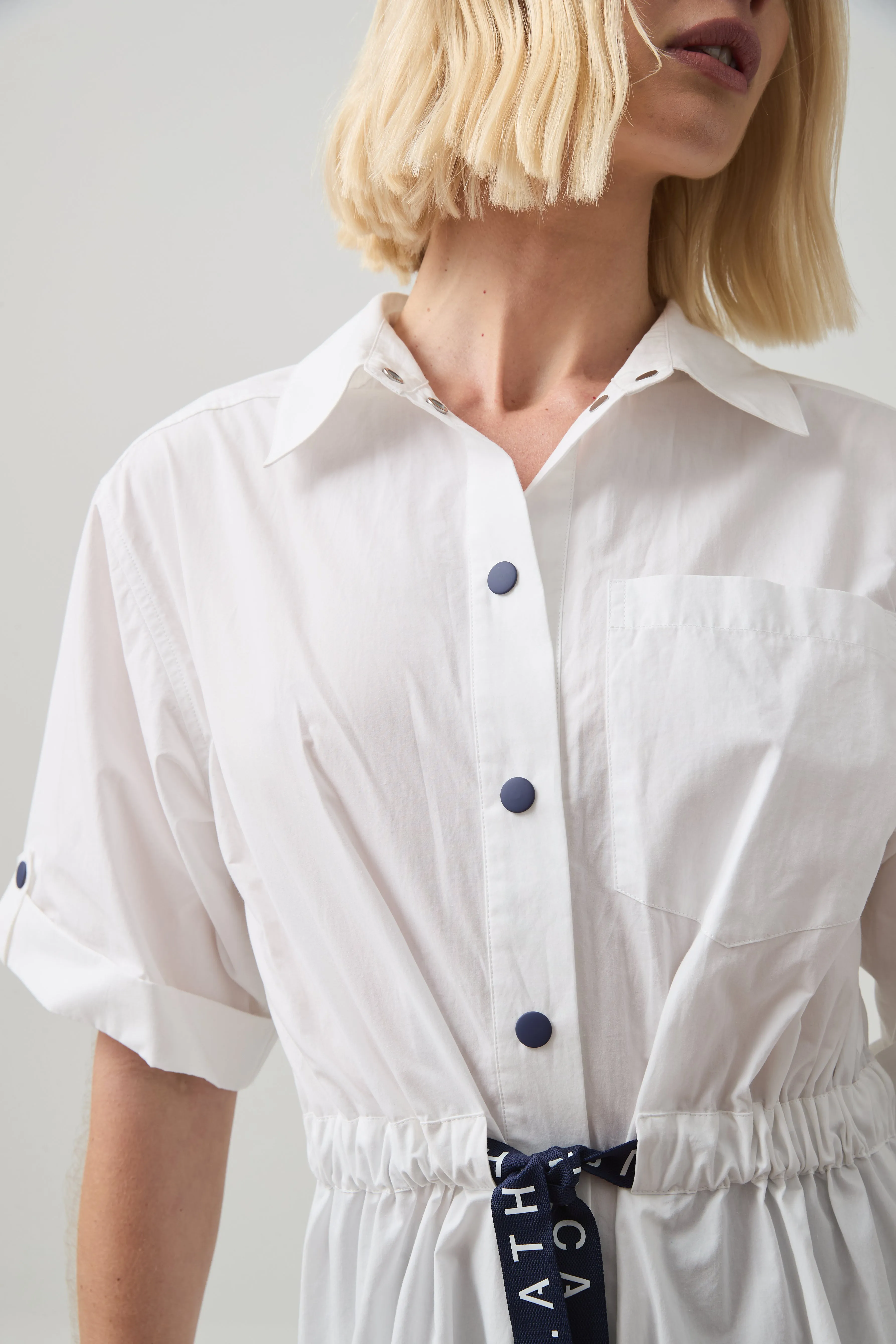 Belted Short Sleeve Shirt 433