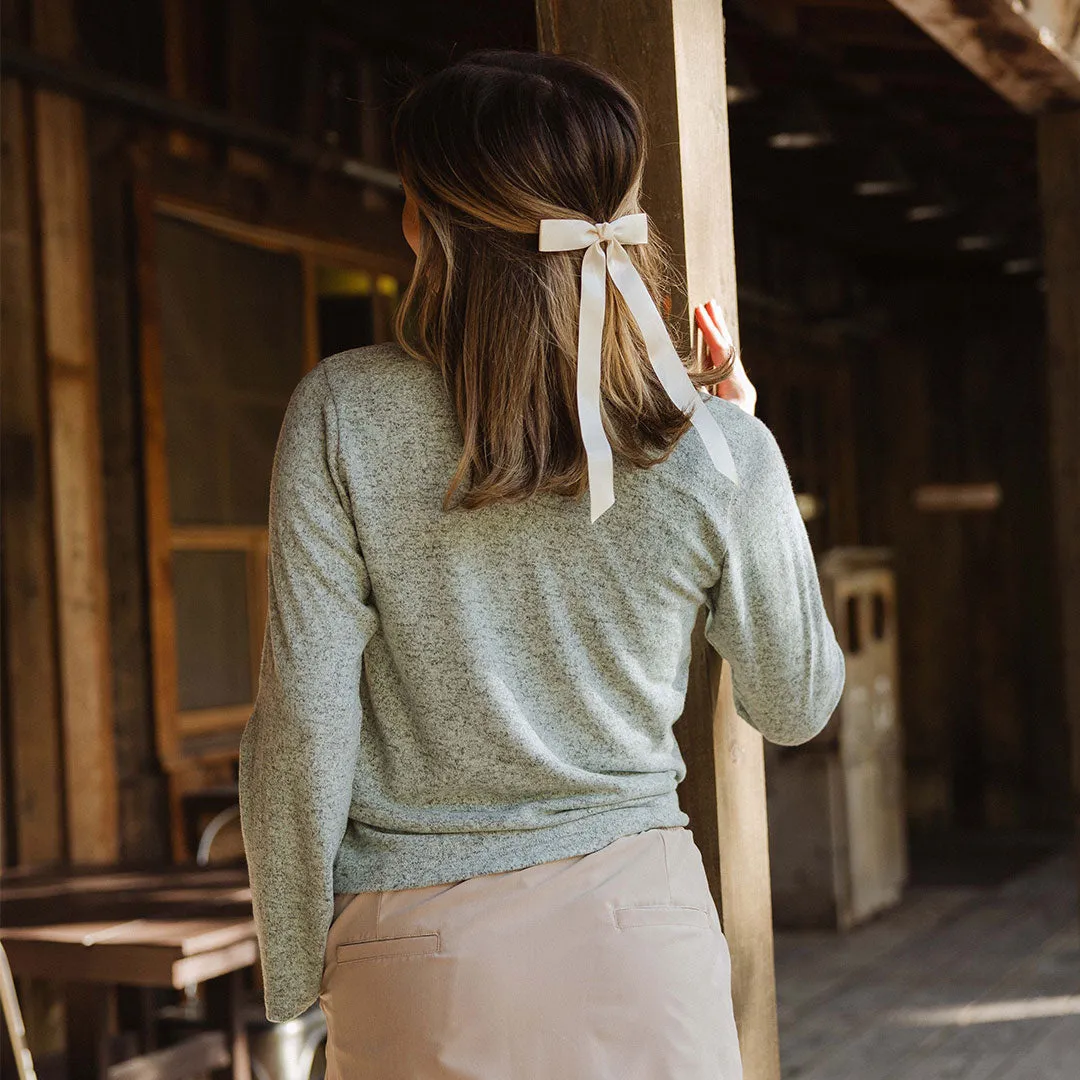 Bow Tie Sweater, Green Mint