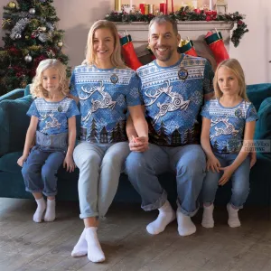 Bowie Clan Christmas T-Shirt Celtic Reindeer Style