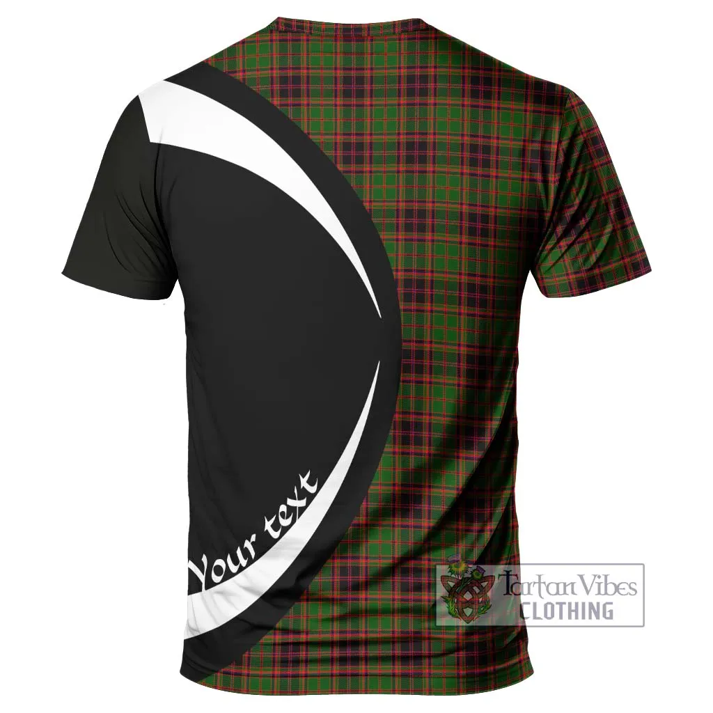 Buchan Tartan T-Shirt with Family Crest Circle Style