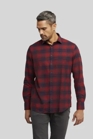 Bugatti -  Flannel Check Shirt, Red (L & XXL Only)