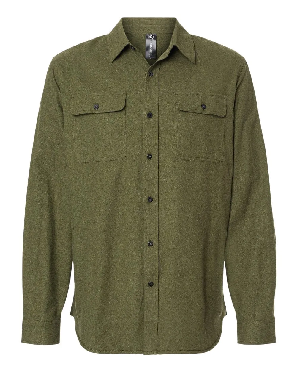 Burnside - Men's Solid Long Sleeve Flannel Shirt