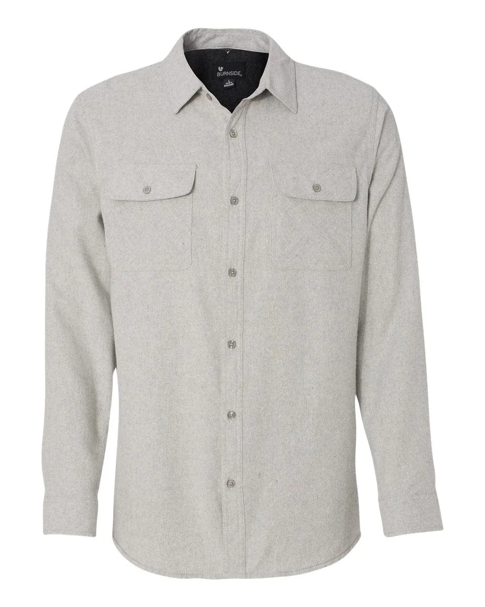 Burnside - Men's Solid Long Sleeve Flannel Shirt