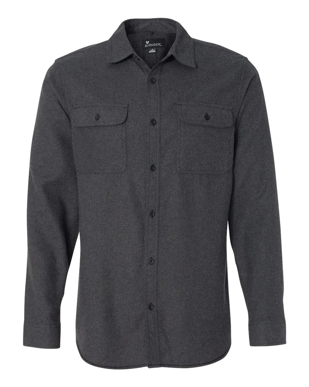 Burnside - Men's Solid Long Sleeve Flannel Shirt