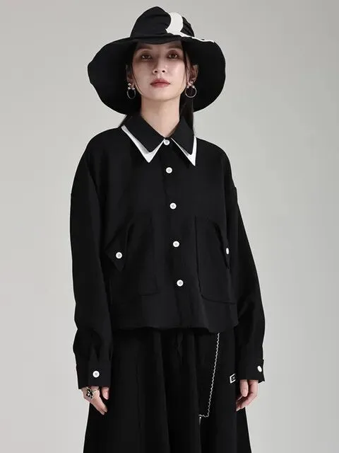 Butla Pocket Blouse - Black