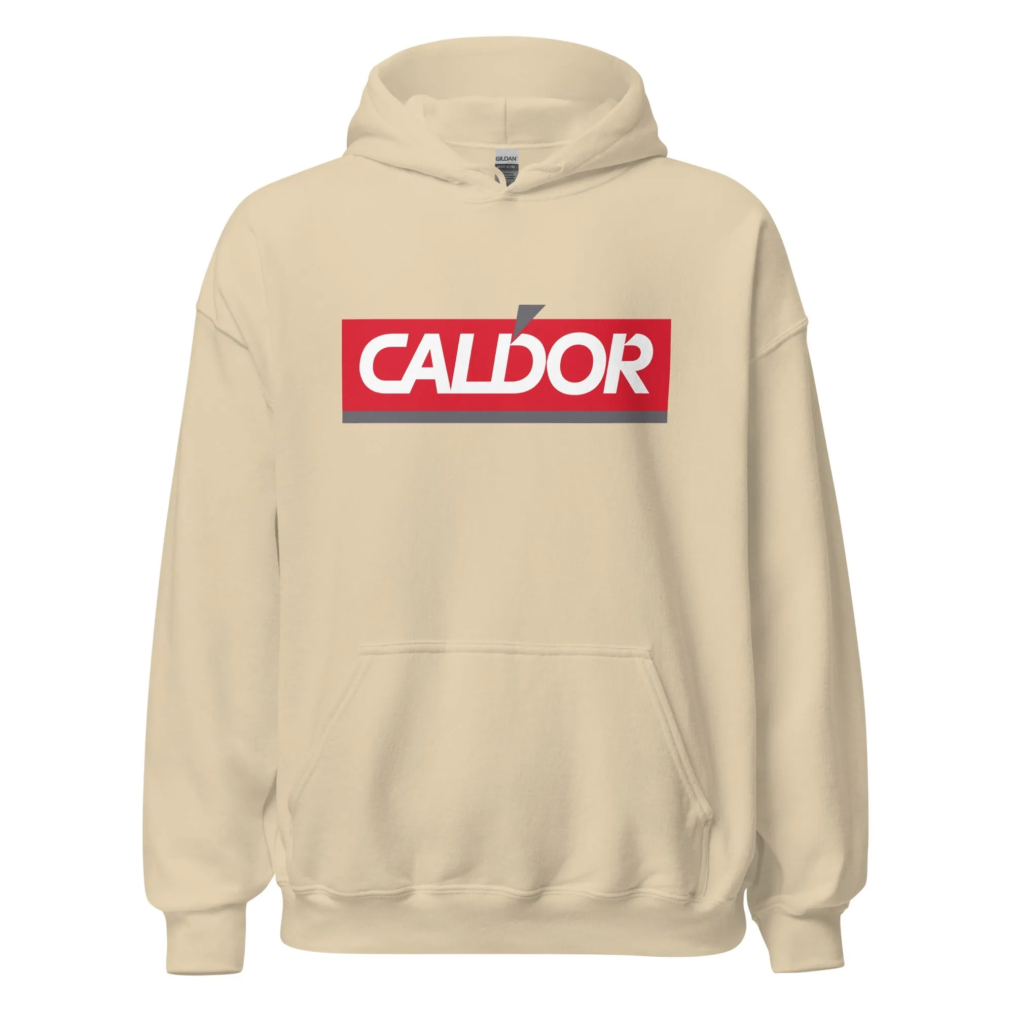 Caldor Retro Hoodie - Vintage 1990s Graphic Sweatshirt