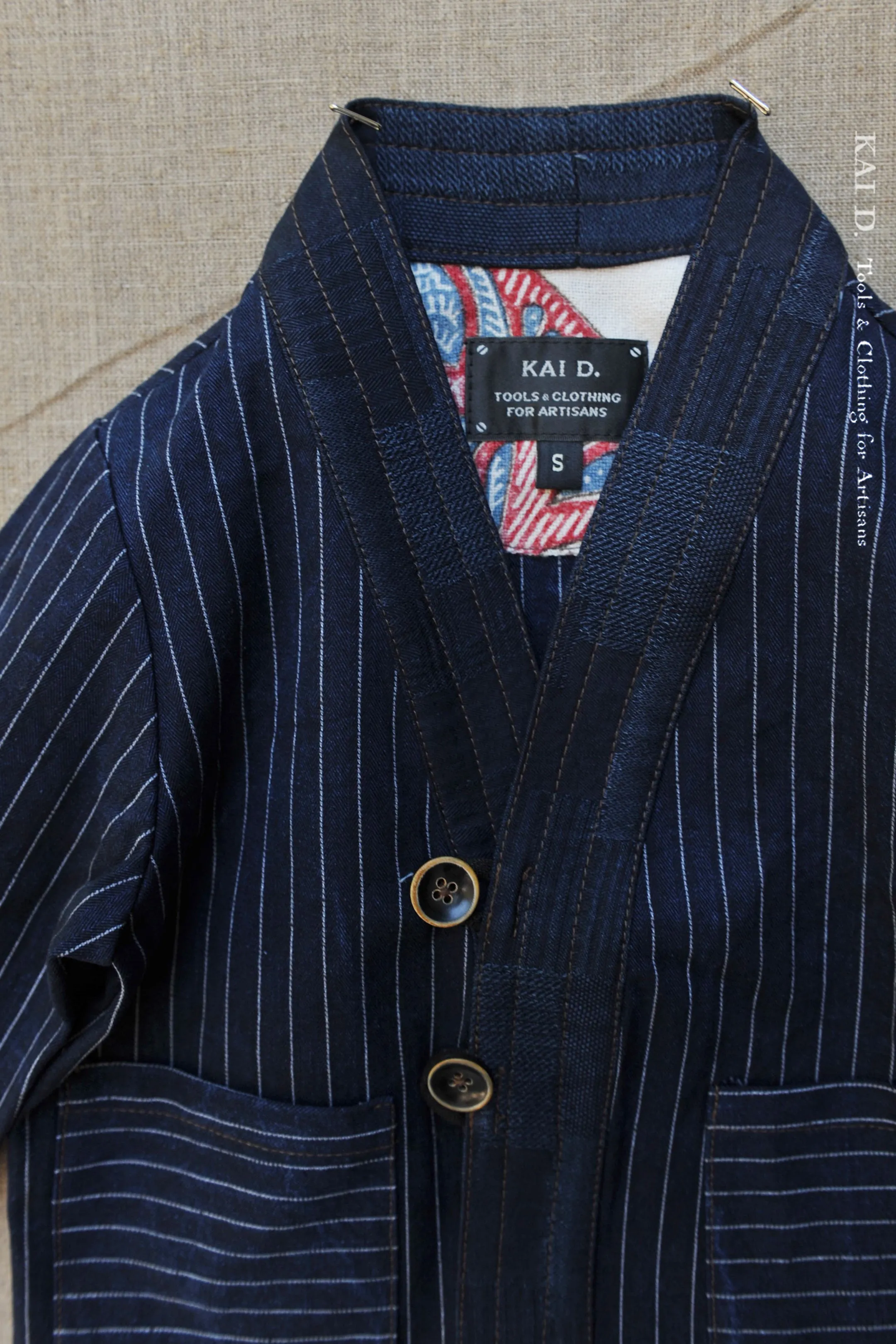 Children's Kimono Jacket - Wabash Stripe - S, M