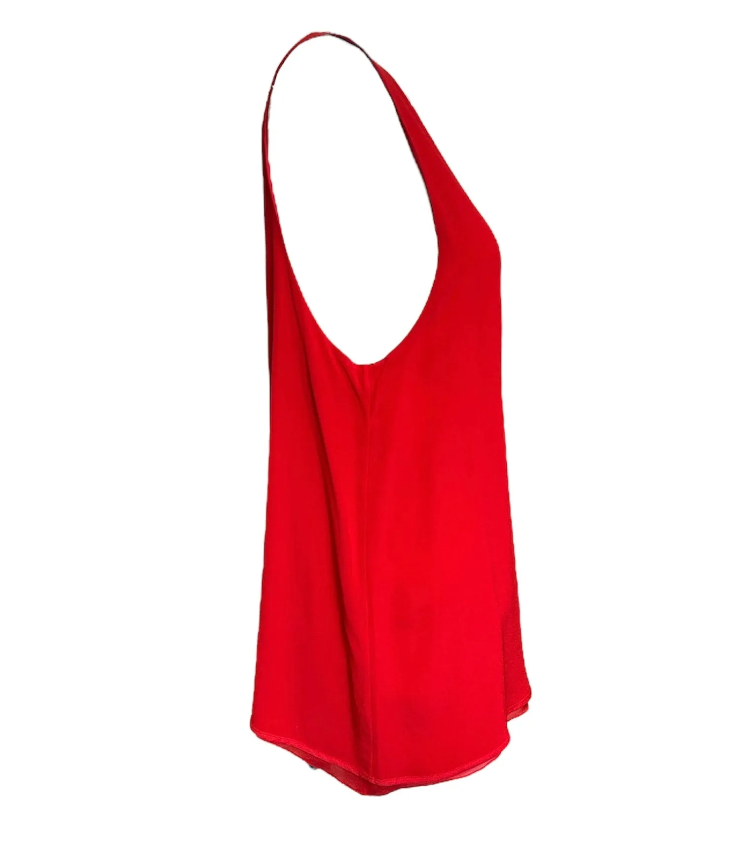 Chloe Red Sheer Silk Blouse   Camisole Tank