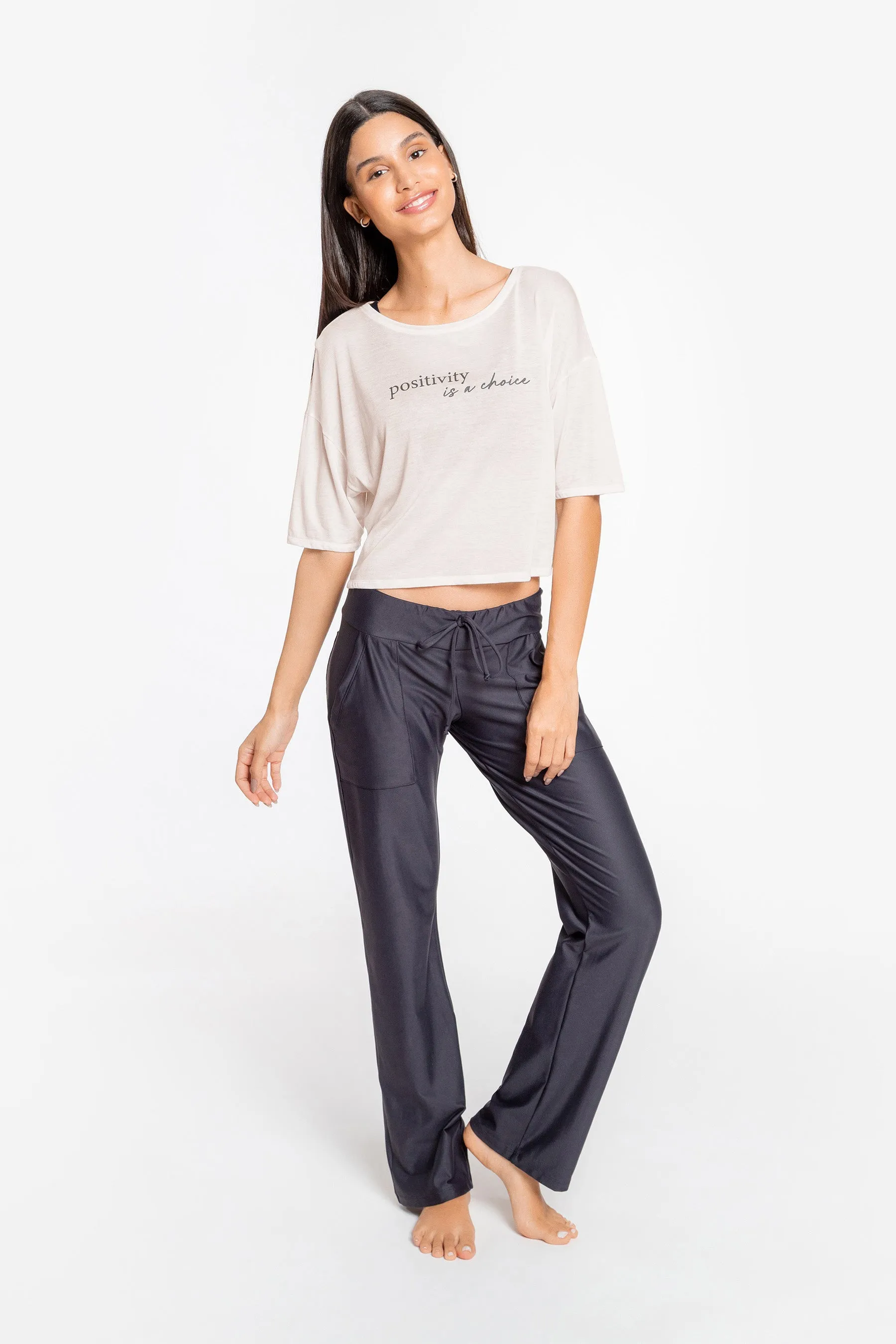 Comfy Positive Cropped Blouse