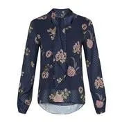 Country Floral Jacquard Blouse