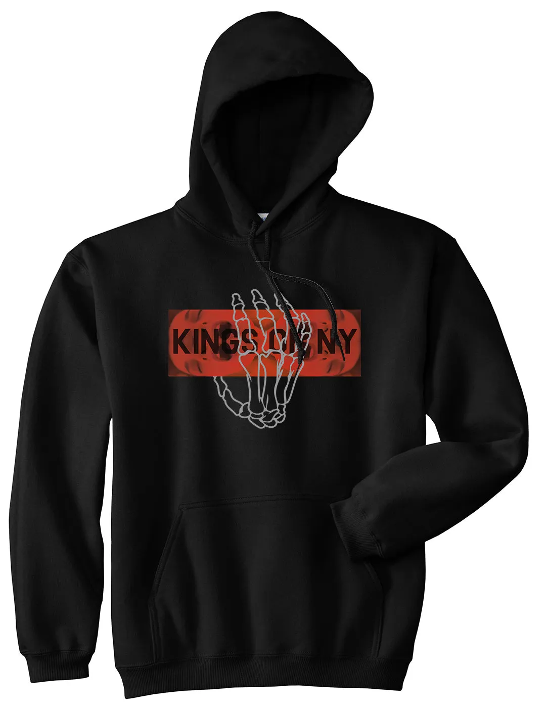 Dead Inside Skeleton Hand Mens Pullover Hoodie