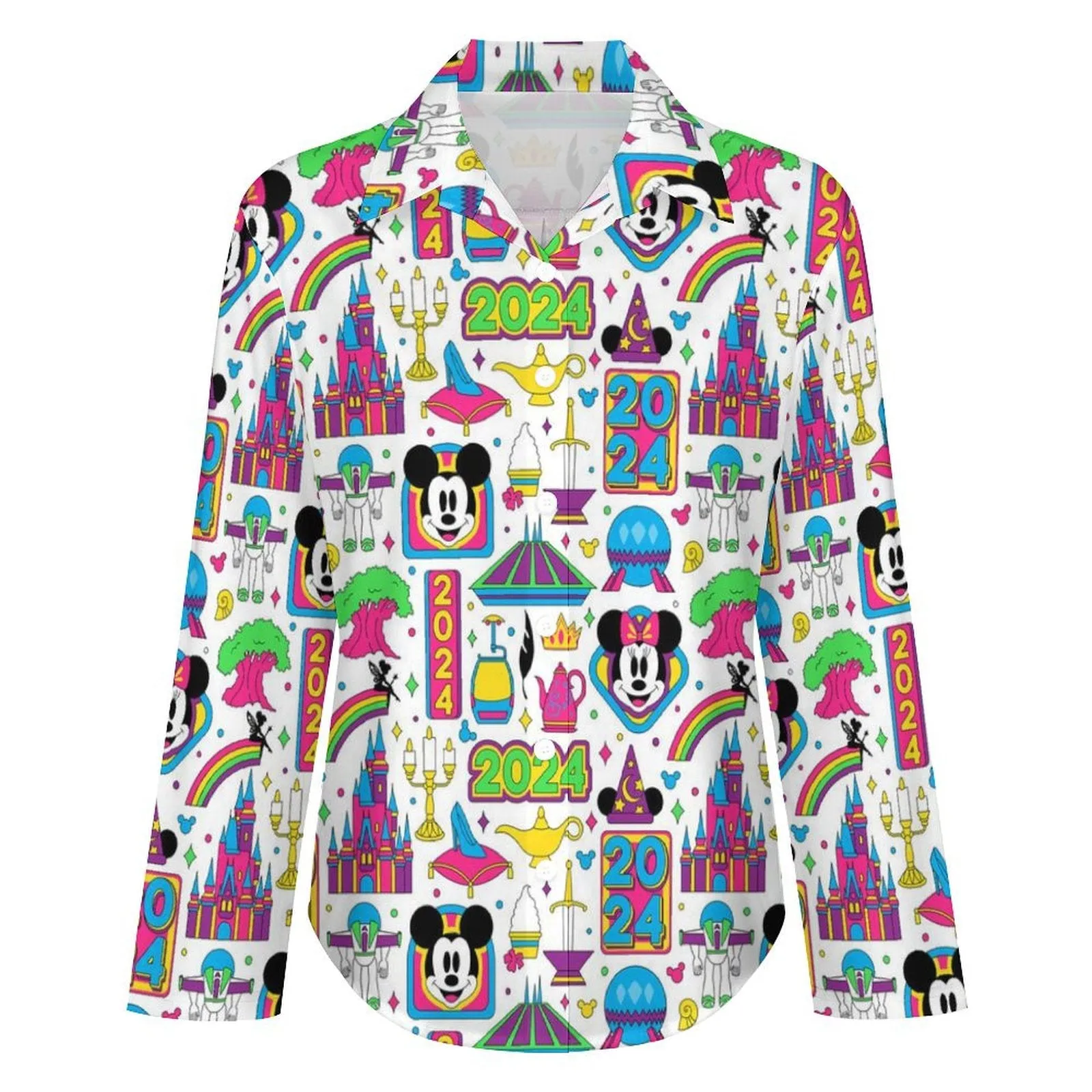 Disney 2024 Long Sleeve Button Up Blouse