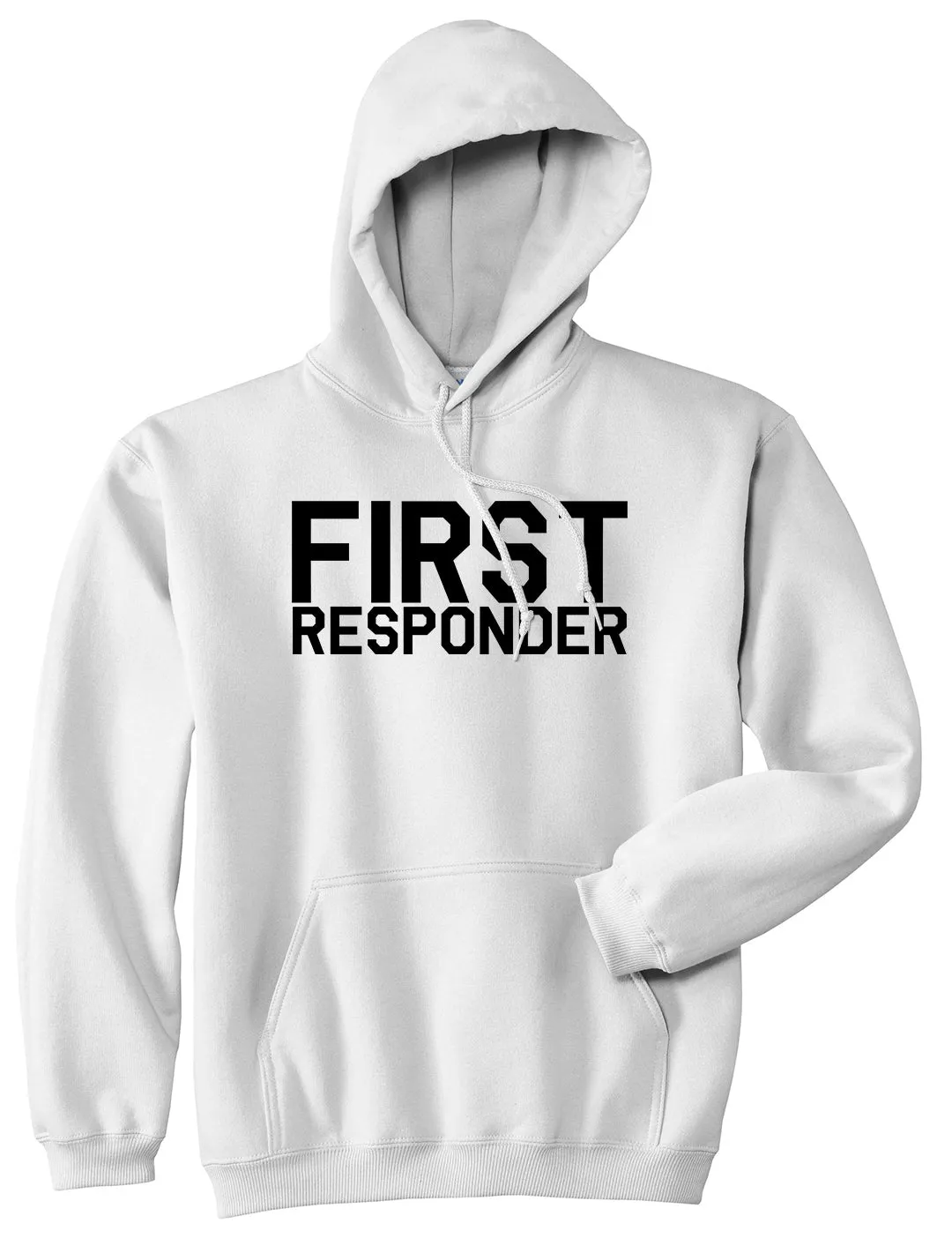 First Responder Firefighter Mens Pullover Hoodie