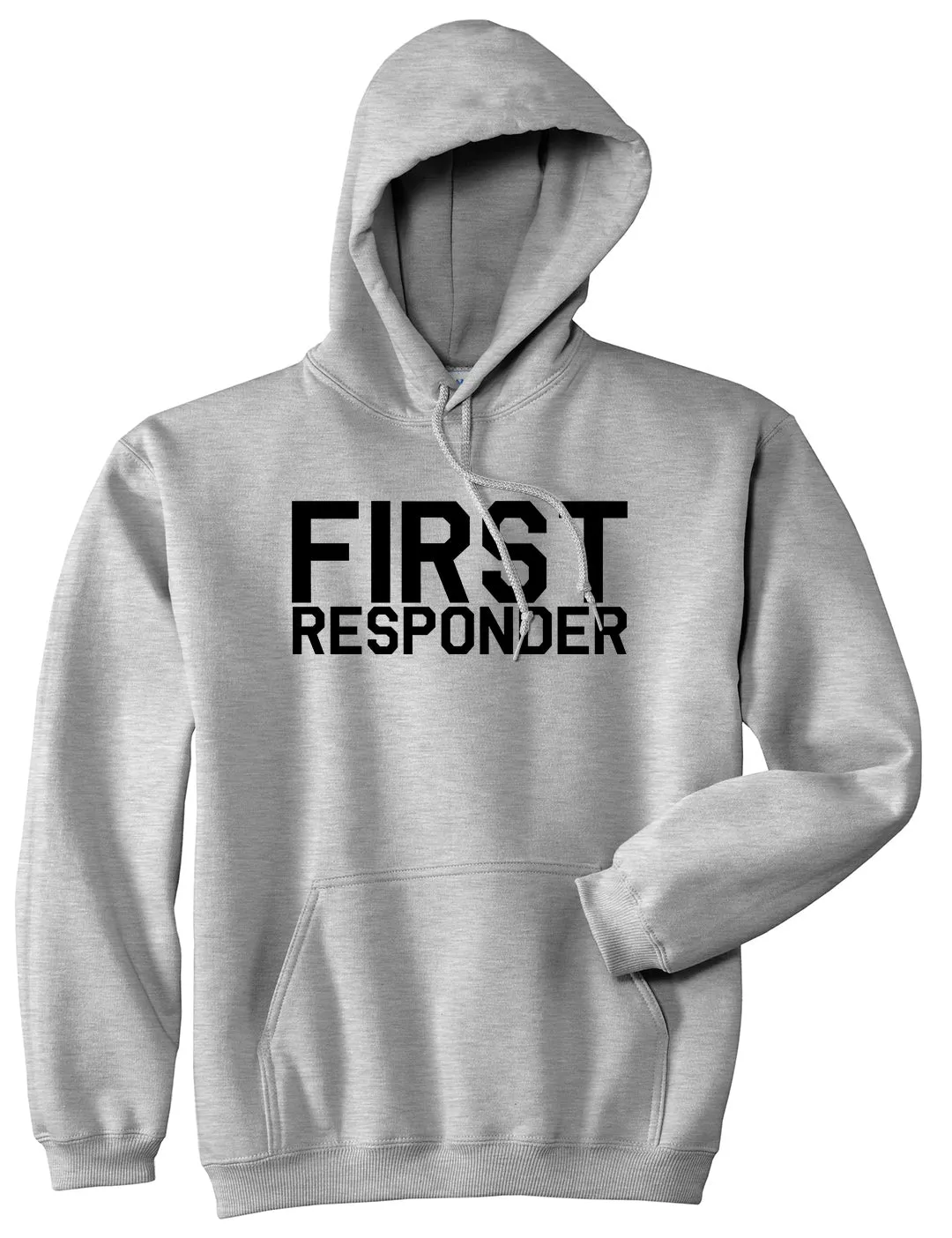 First Responder Firefighter Mens Pullover Hoodie