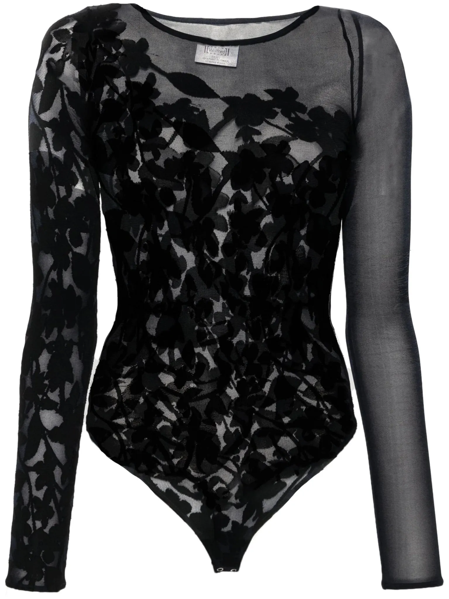 floral-appliqué bodysuit