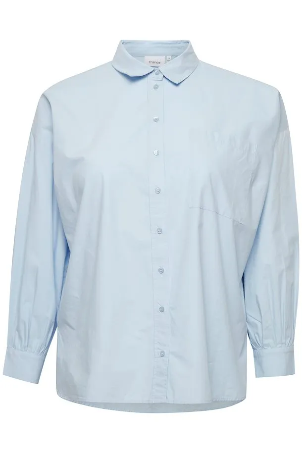 Fransa Plus Shirt in Blue