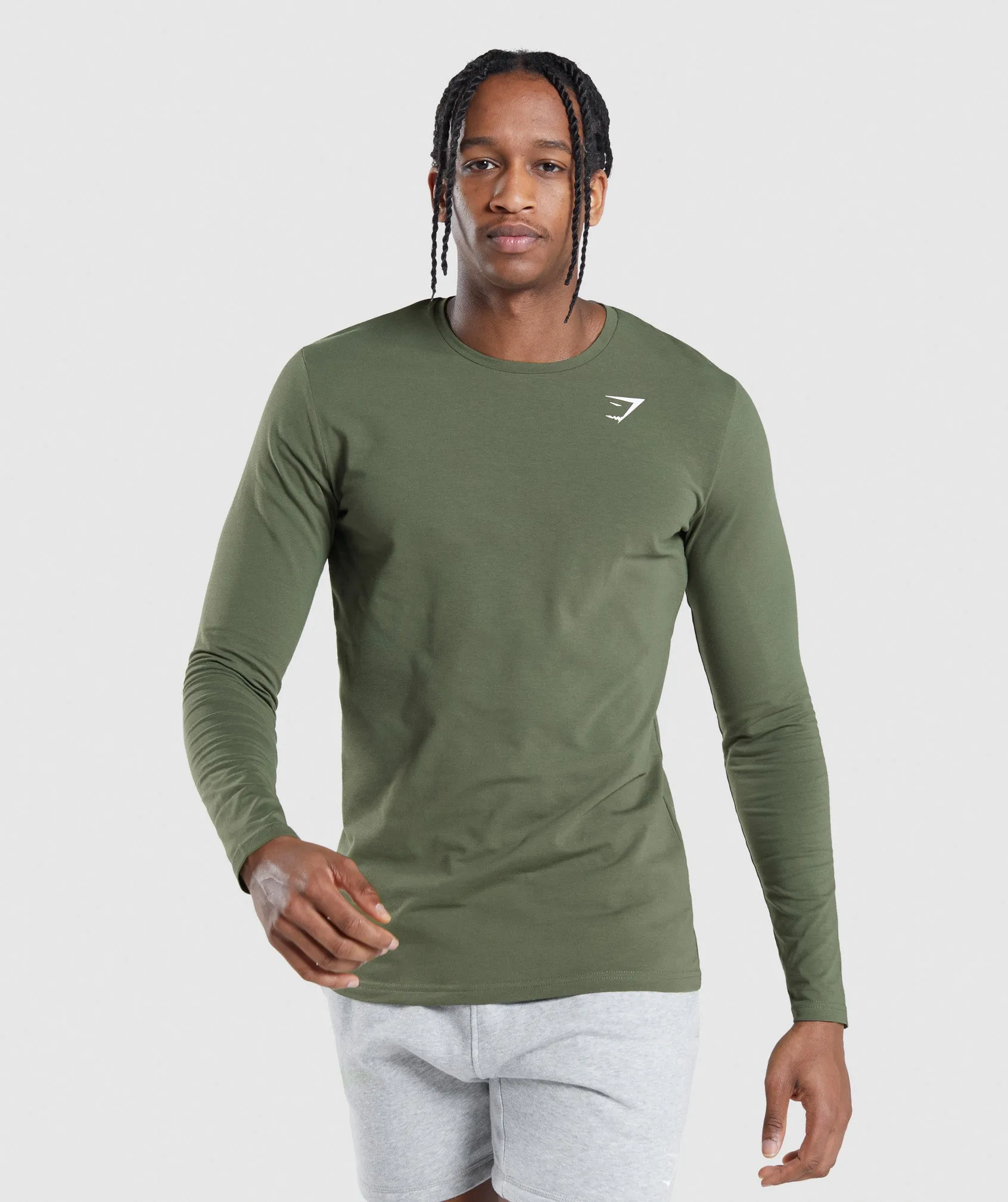 Gymshark Essential Long Sleeve T-Shirt - Core Olive