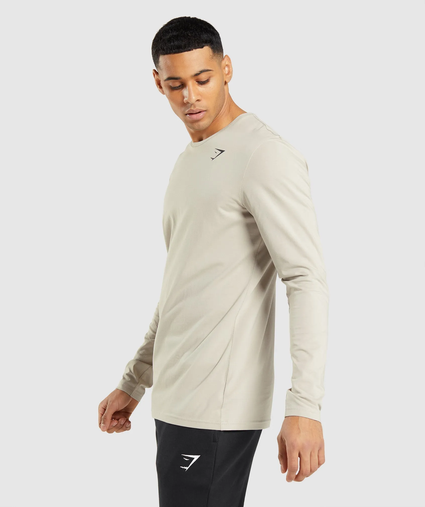 Gymshark Essential Long Sleeve T-Shirt- Pebble Grey