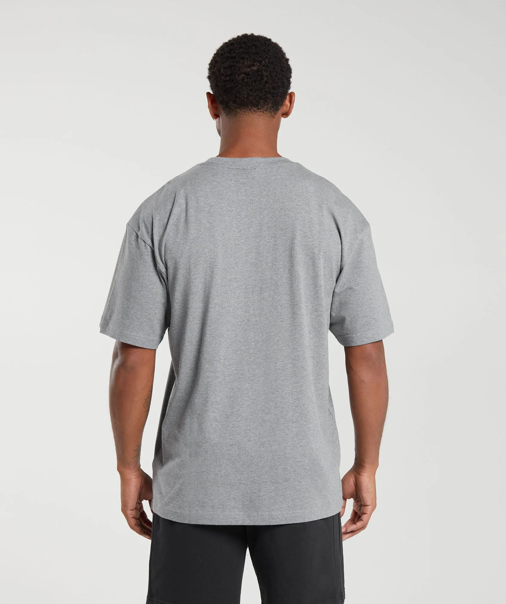 Essential Gymshark Oversized T-Shirt in Charcoal Grey Marl - Ideal for Fitness Workouts