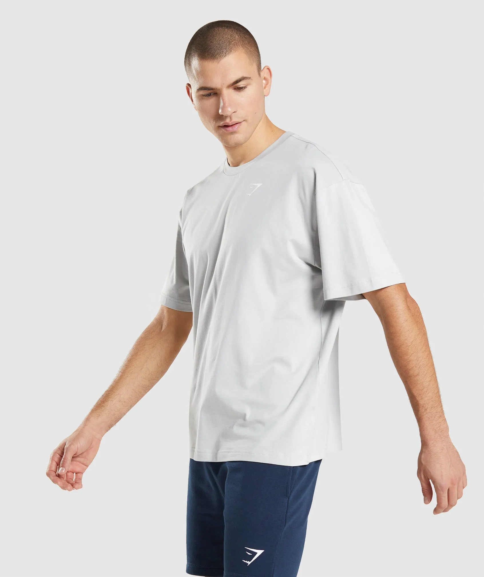 Gymshark Essential Oversized T-Shirt - Light Grey