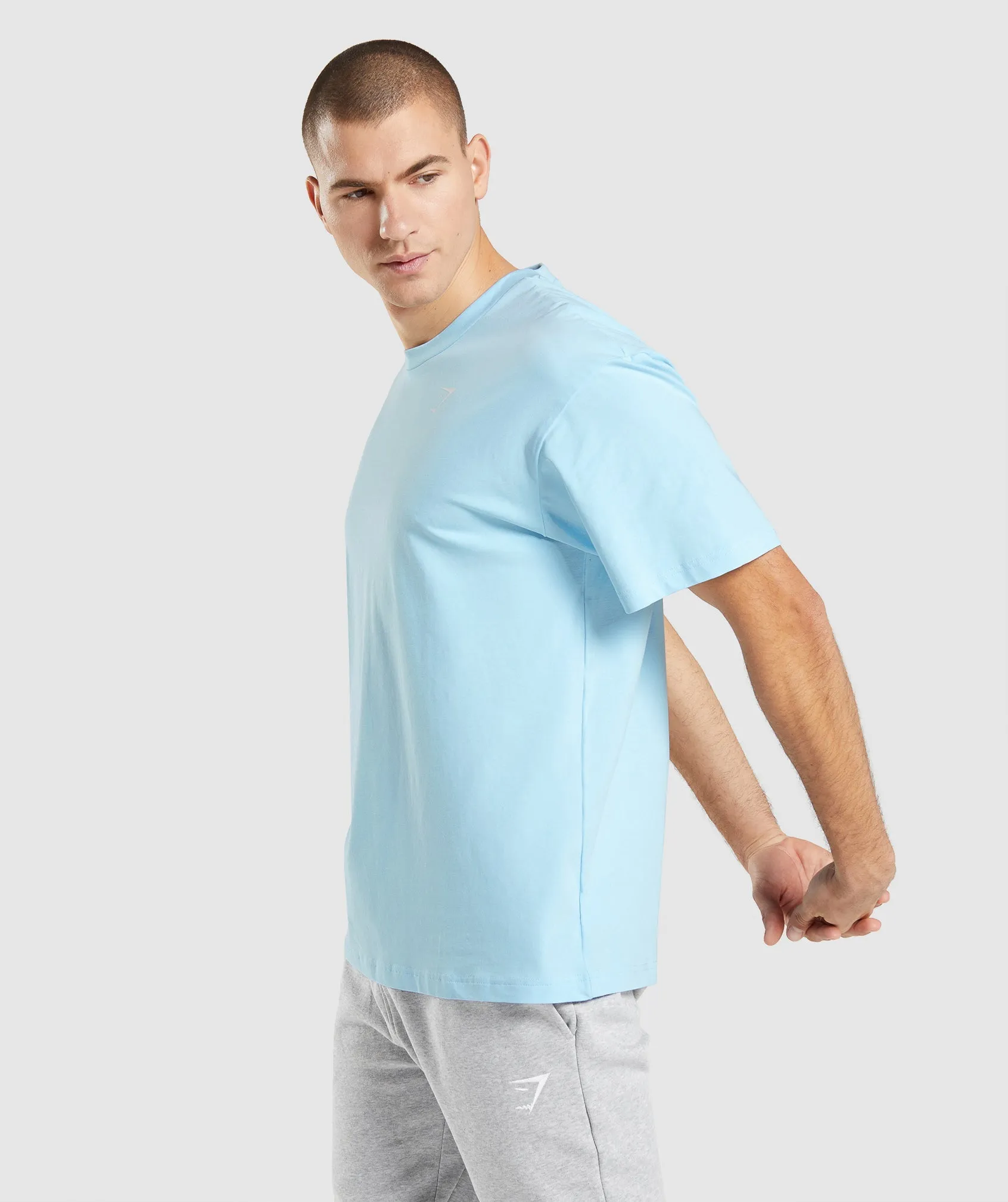 Gymshark Essential Oversized T-Shirt - Linen Blue