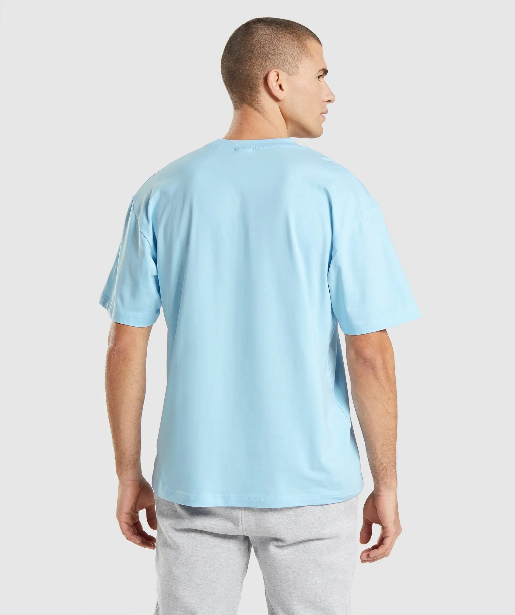 Gymshark Essential Oversized T-Shirt - Linen Blue