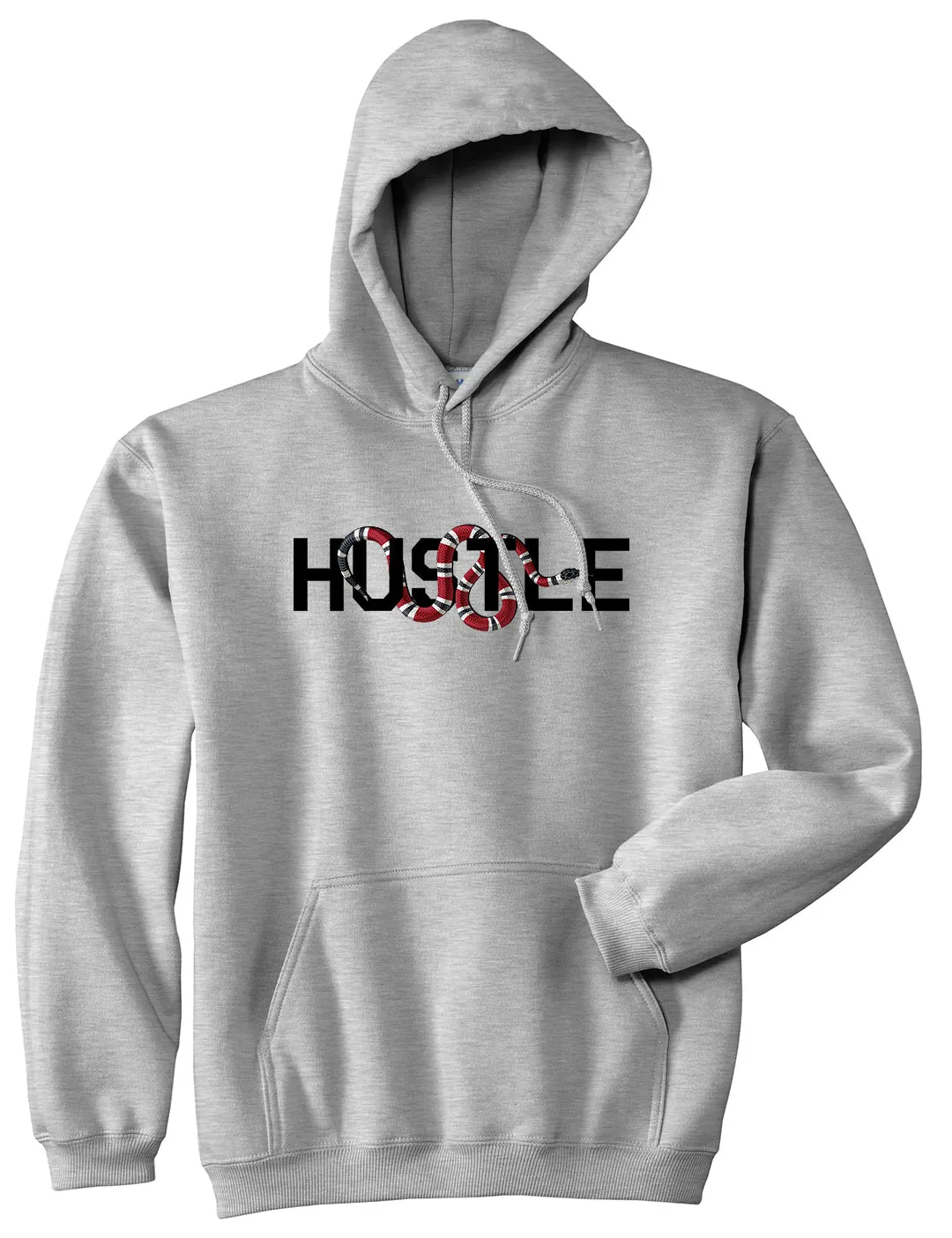 Hustle Snake Mens Pullover Hoodie