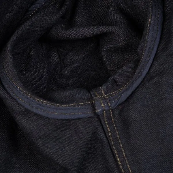 Iron Heart IHSH-293-OD 18oz Vintage Selvedge Denim CPO Shirt - Indigo Overdyed Black