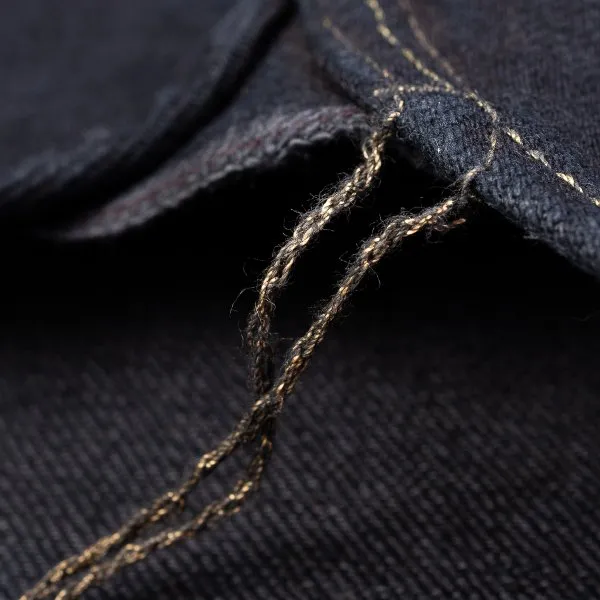 Iron Heart IHSH-293-OD 18oz Vintage Selvedge Denim CPO Shirt - Indigo Overdyed Black