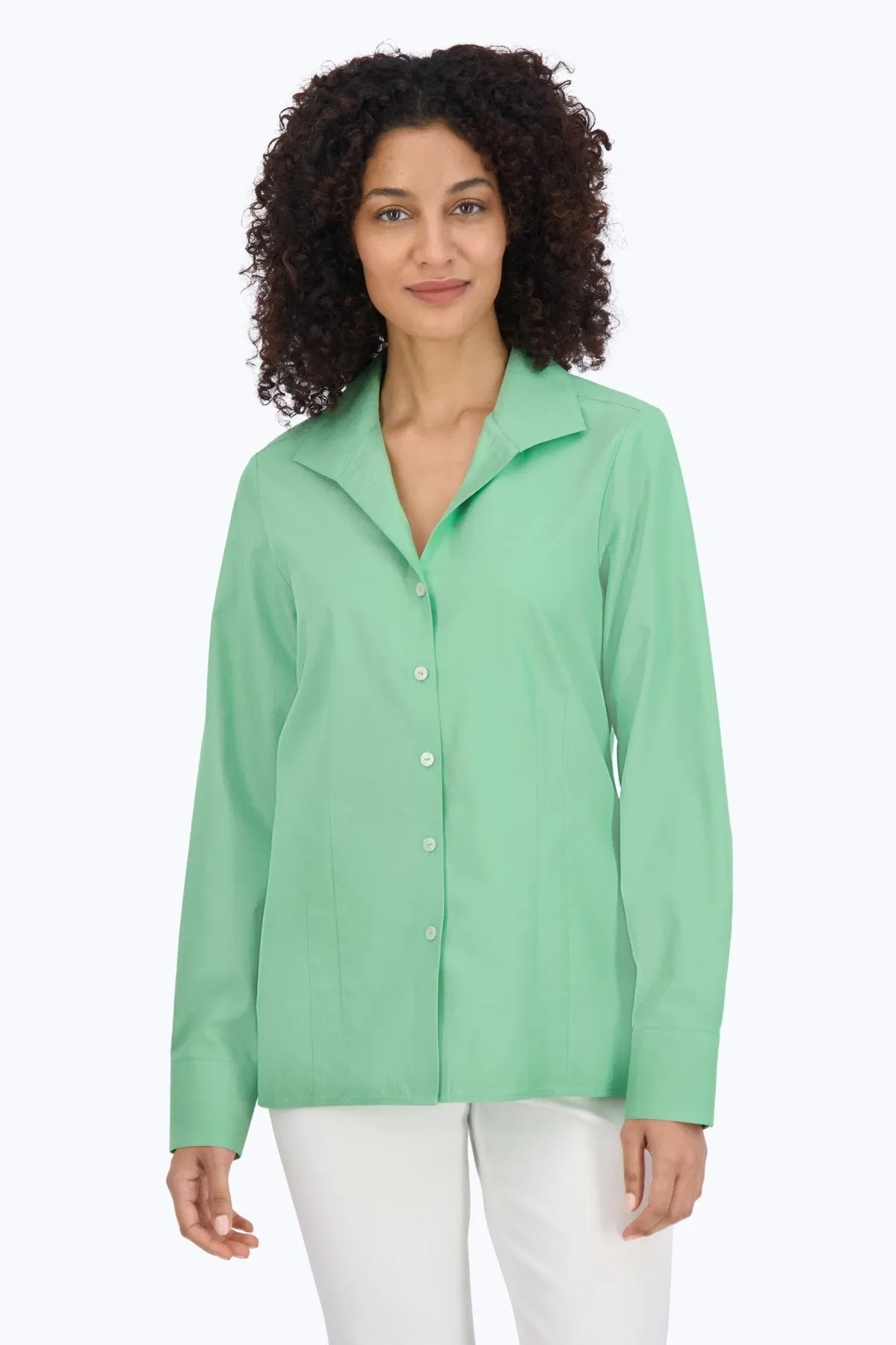 Katie Long Sleeve Pinpoint No Iron Shirt