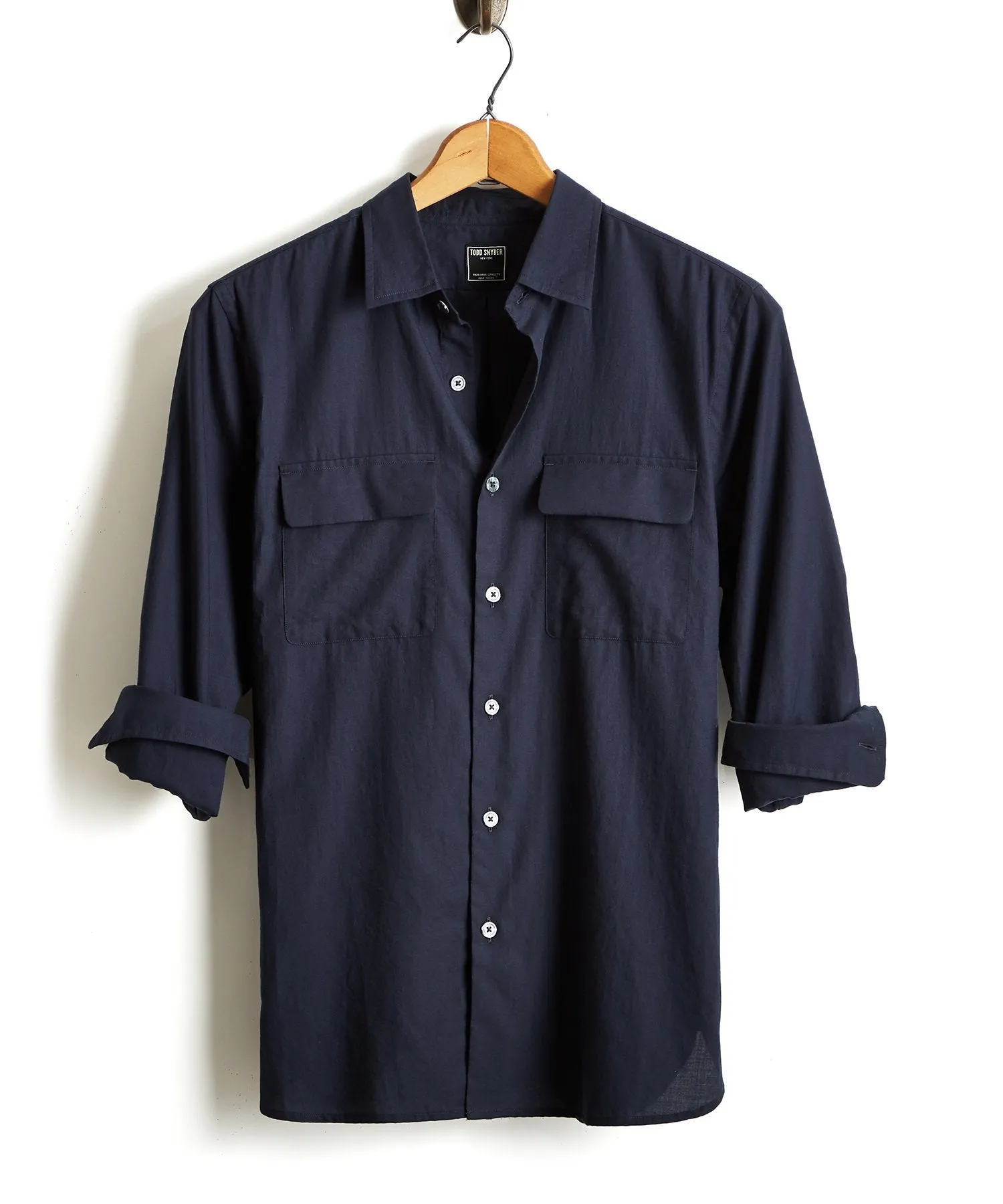 Lightweight Italian Military Shirt in Navy