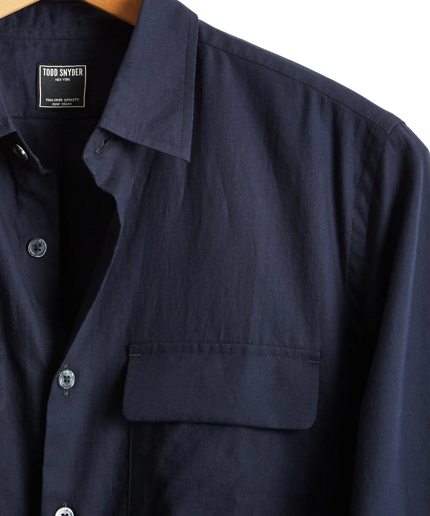 Lightweight Italian Military Shirt in Navy