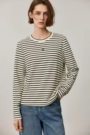 LILY Black and White Striped T-Shirt