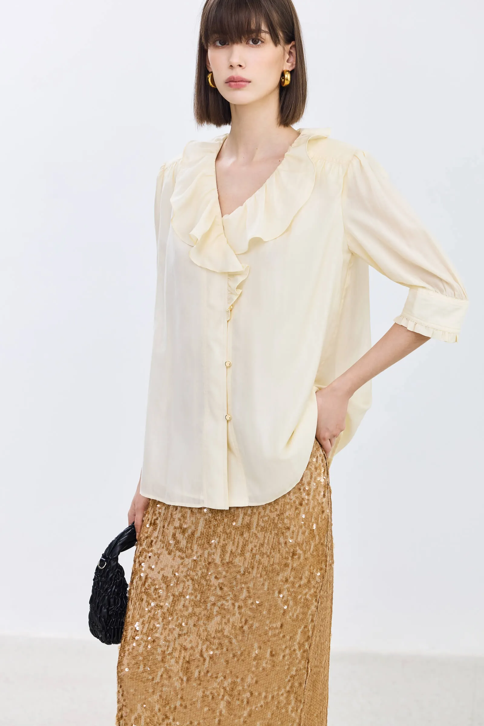 LILY Frilled Collar Shirt