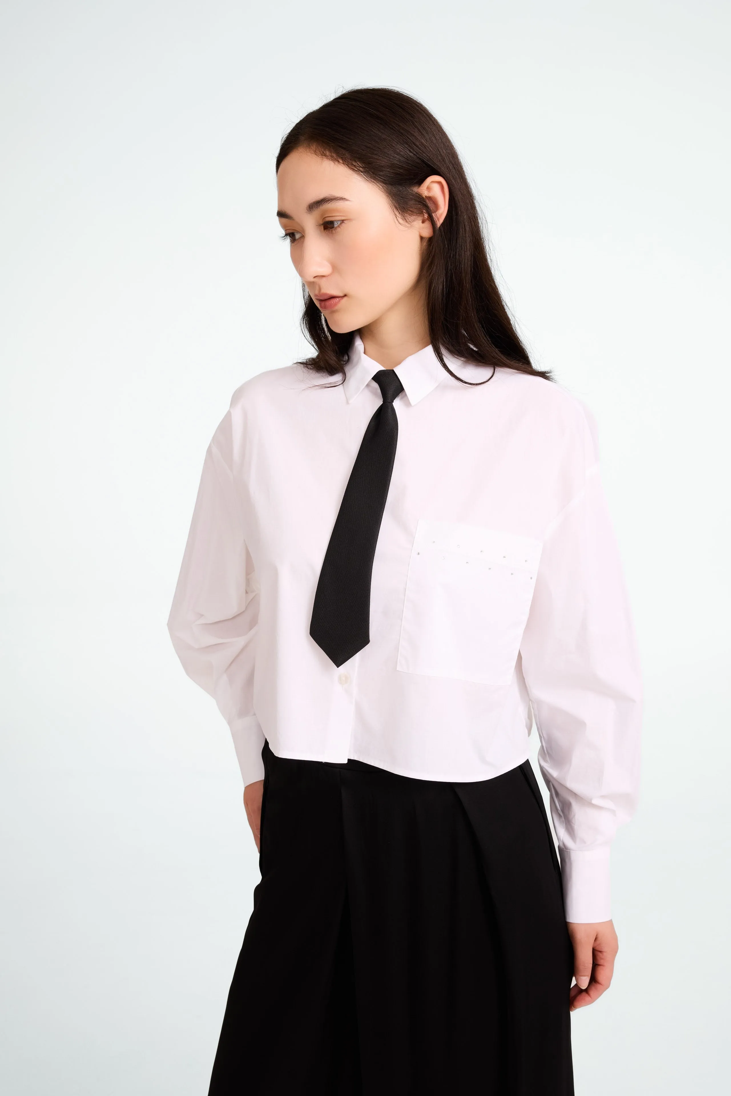 Linfa studio poplin blouse | White