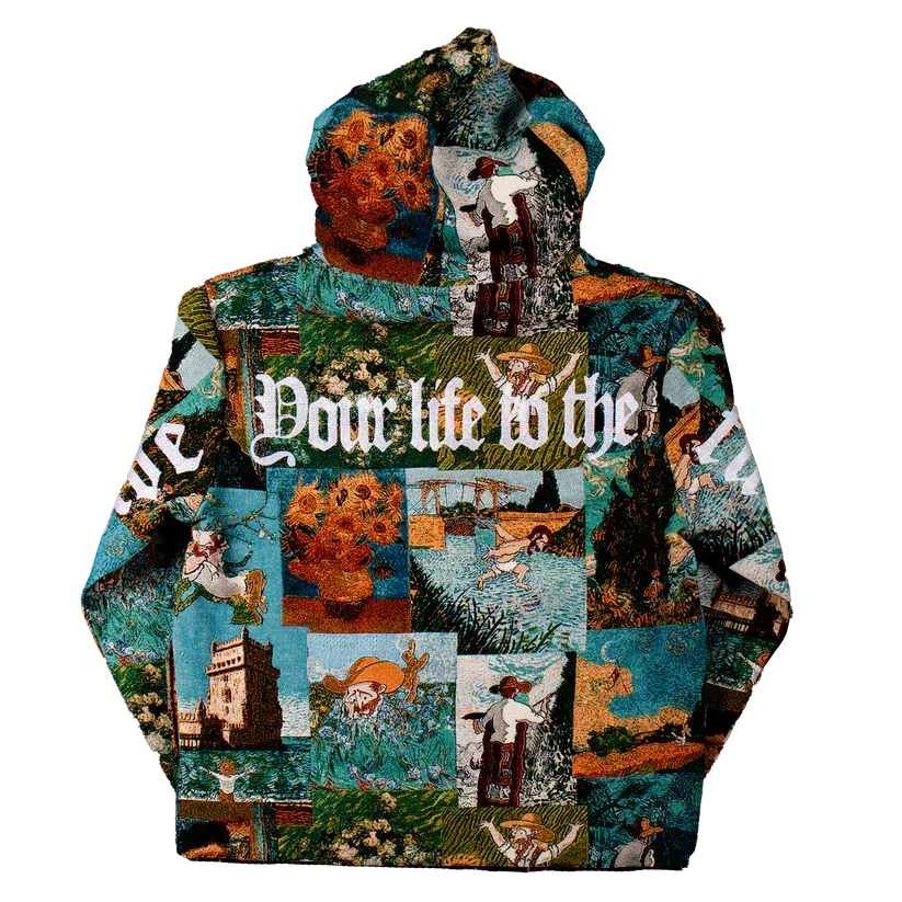 MAJESTIC Van Gogh Tapestry Graphic Hoodie